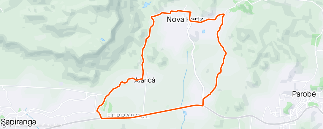Map of the activity, Pedalada vespertinaa