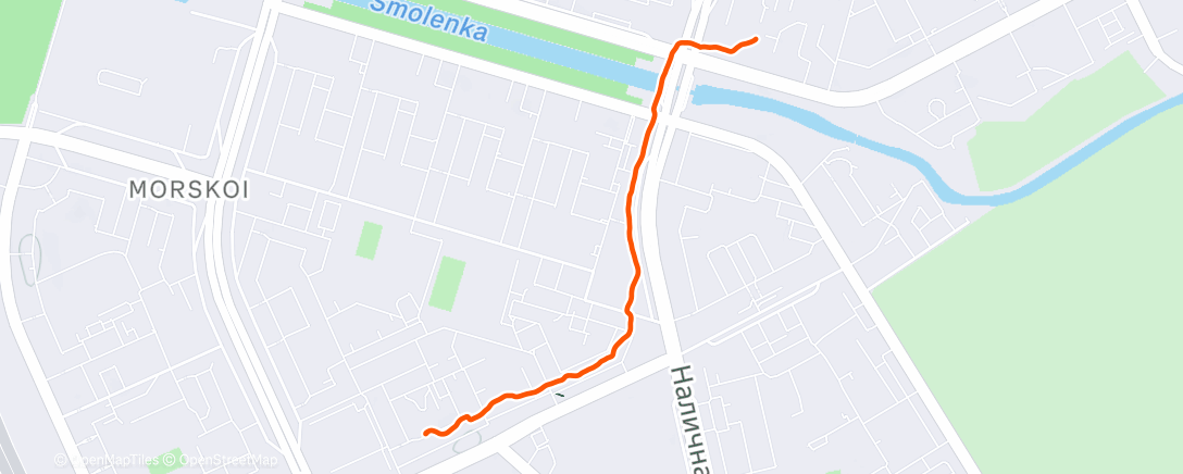 Map of the activity, Утренняя прогулка