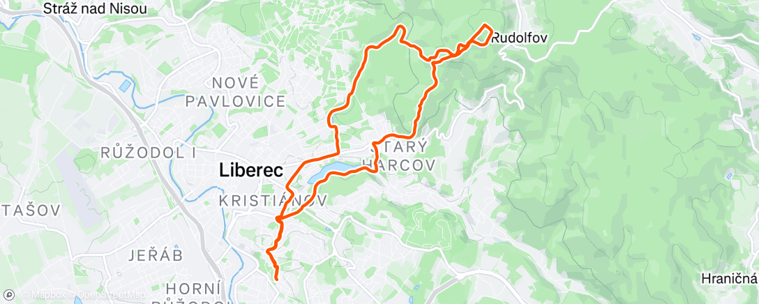 Map of the activity, Morning Trail Run