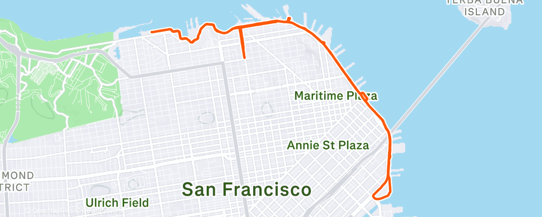Map of the activity, Morning Hike