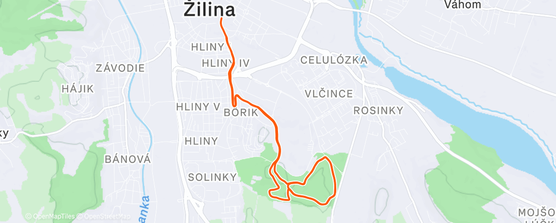 Map of the activity, Lunch Run