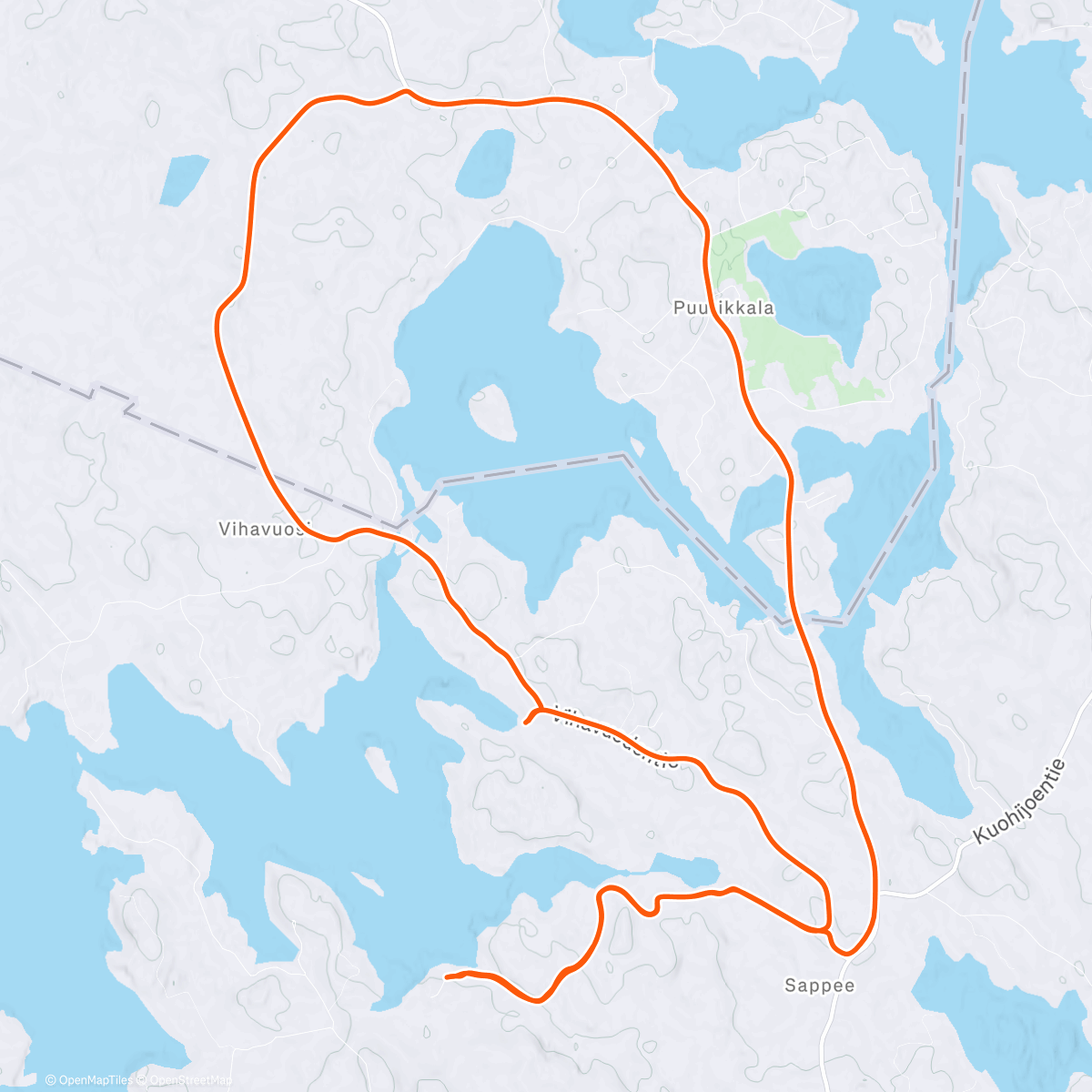 Map of the activity, Joulusauna lenkki
