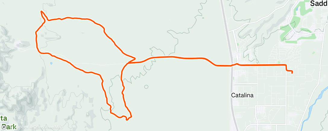 Map of the activity, Lunch Ride