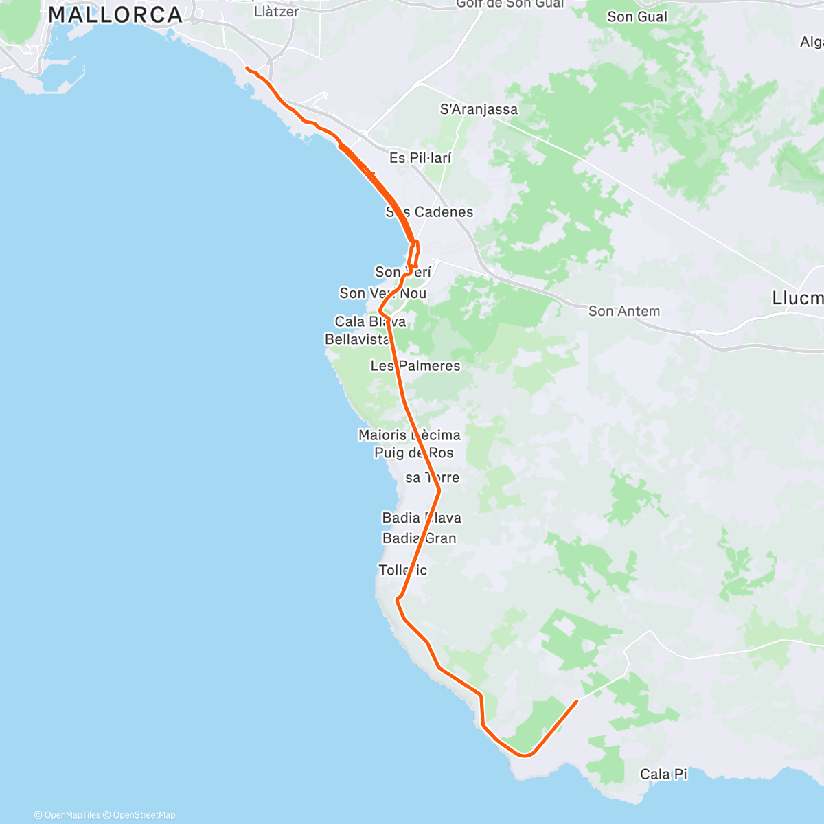 Map of the activity, Red Bull spot