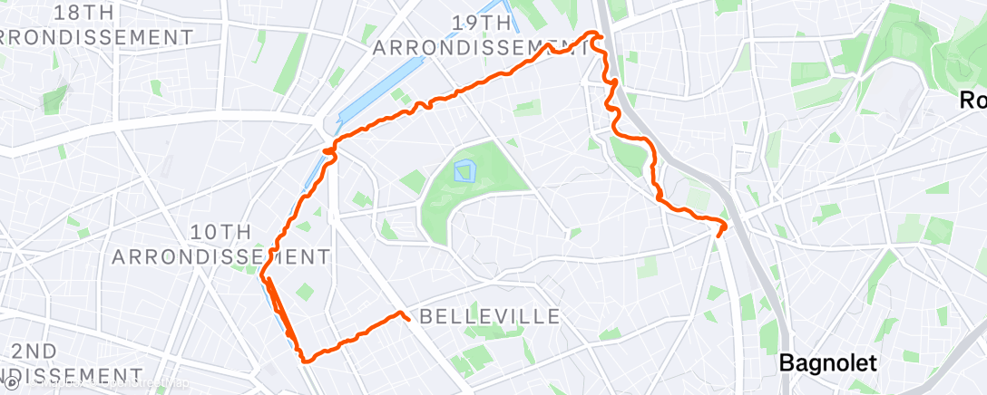 Map of the activity, Summer 2025 travel, fitness, mental health, true inspiration : walk to run