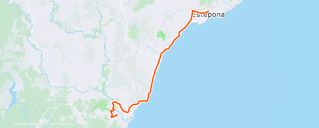 Map of the activity, Bicicleta por la mañana