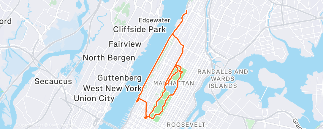 Map of the activity, Loops carrying holiday shopping and groceries 😂