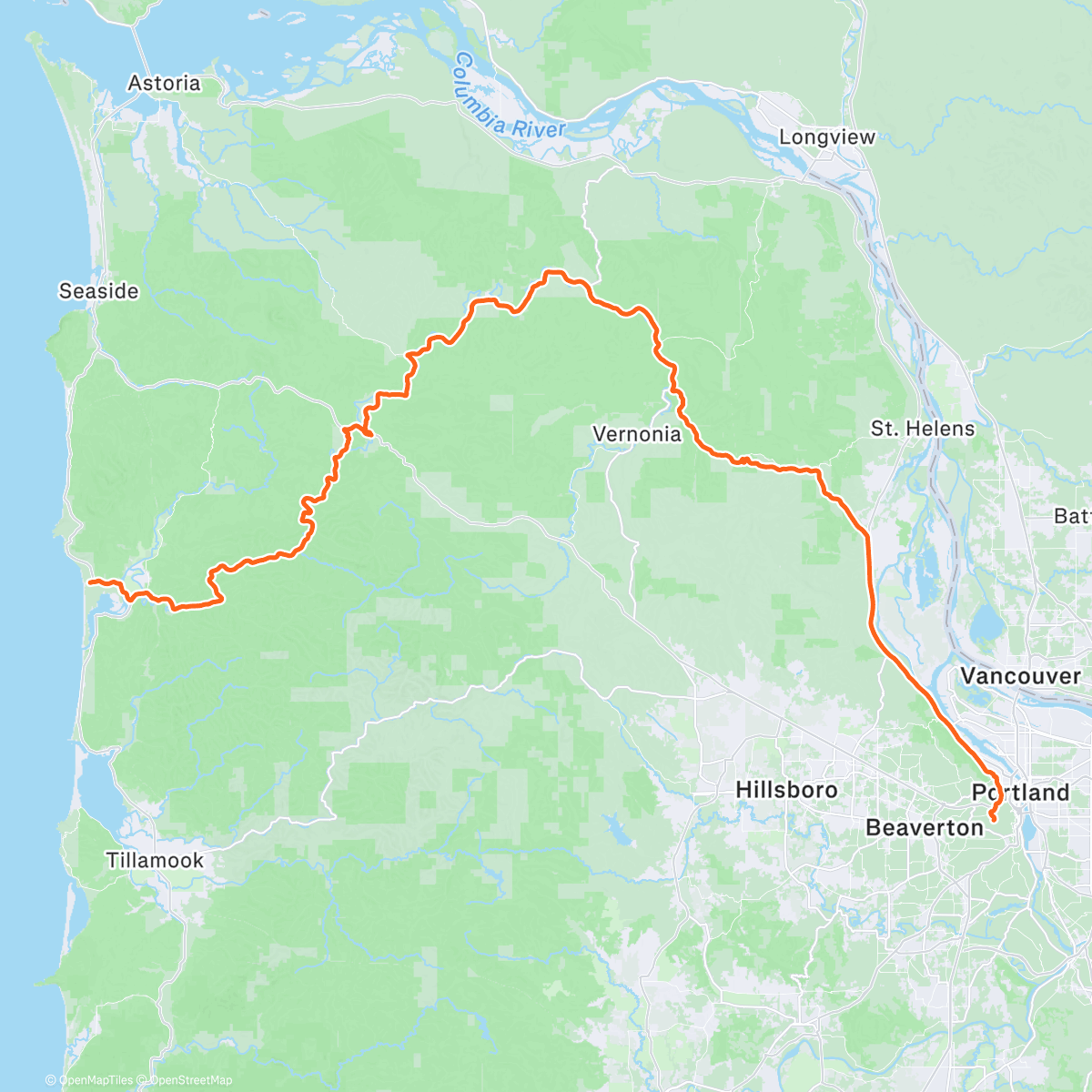 Map of the activity, Last Ride of the Year