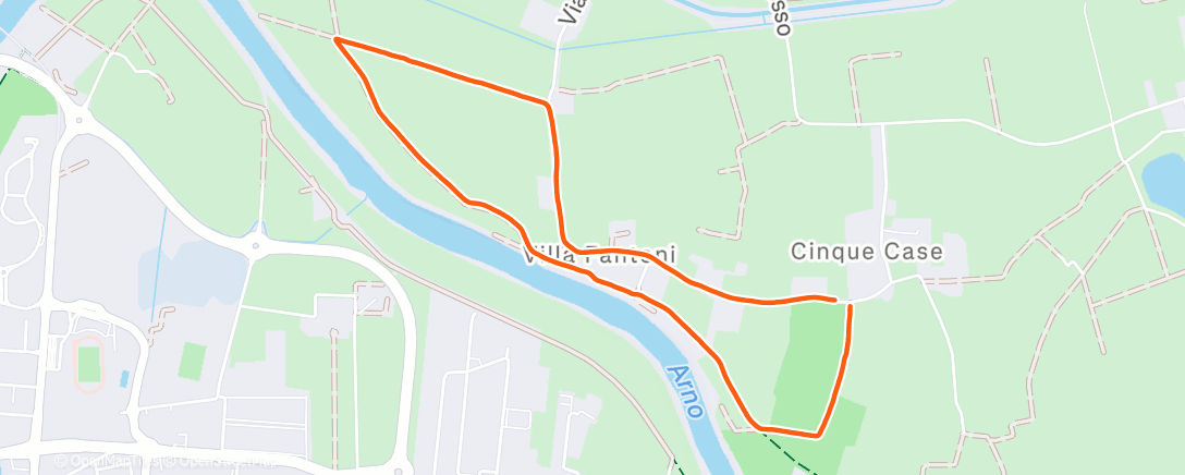 Map of the activity, Lunch Run