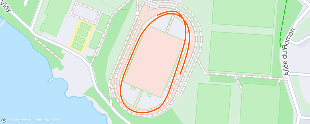 Map of the activity, Lunch Run