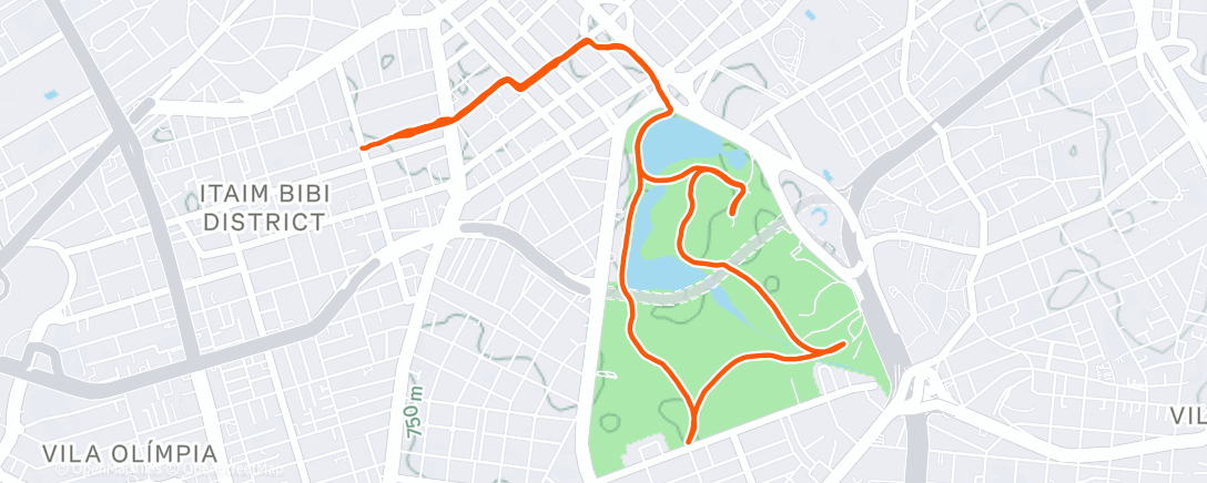 Map of the activity, 朝のランニング