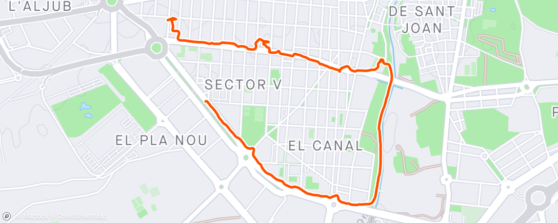 Map of the activity, paseo con carla