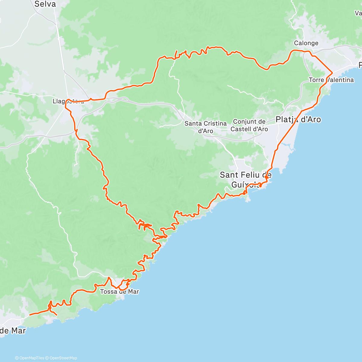 Map of the activity, Sortie vélo le matin