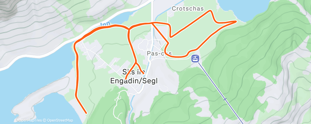 Map of the activity, Lunch Nordic Ski