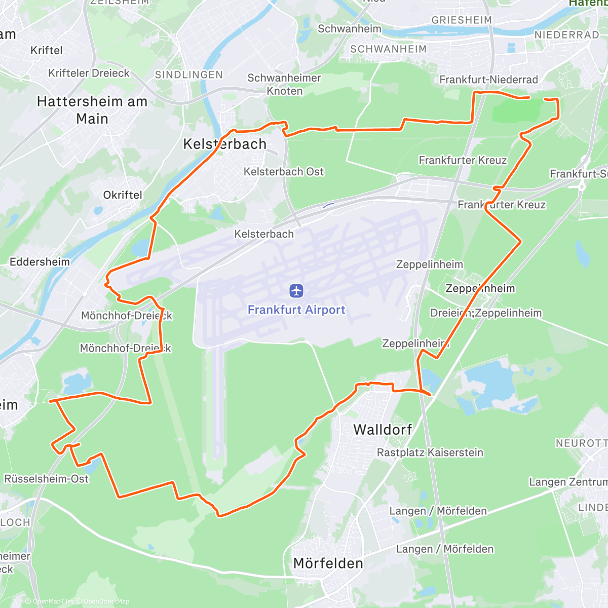 Карта физической активности (Stadtwald Frankfurt)