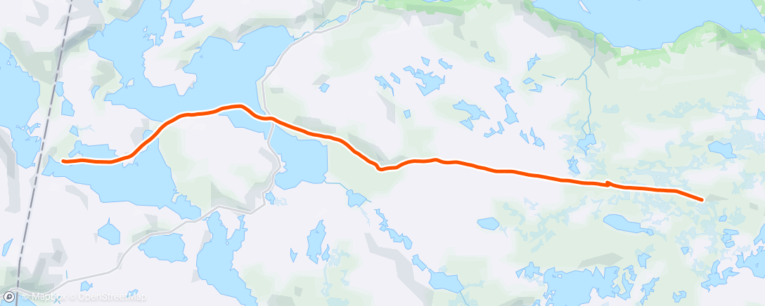 Map of the activity, Tuva to Kraekja hytte