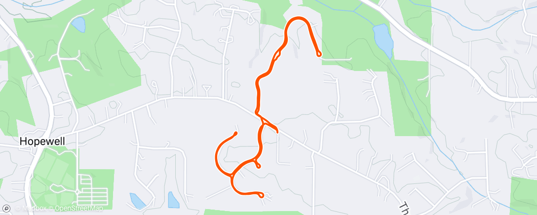 Map of the activity, Night Run