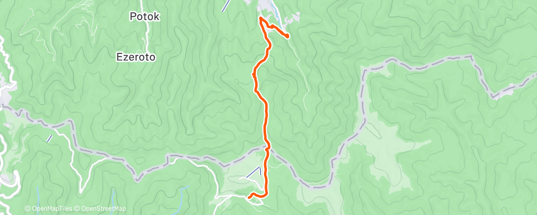 Map of the activity, Morning Hike