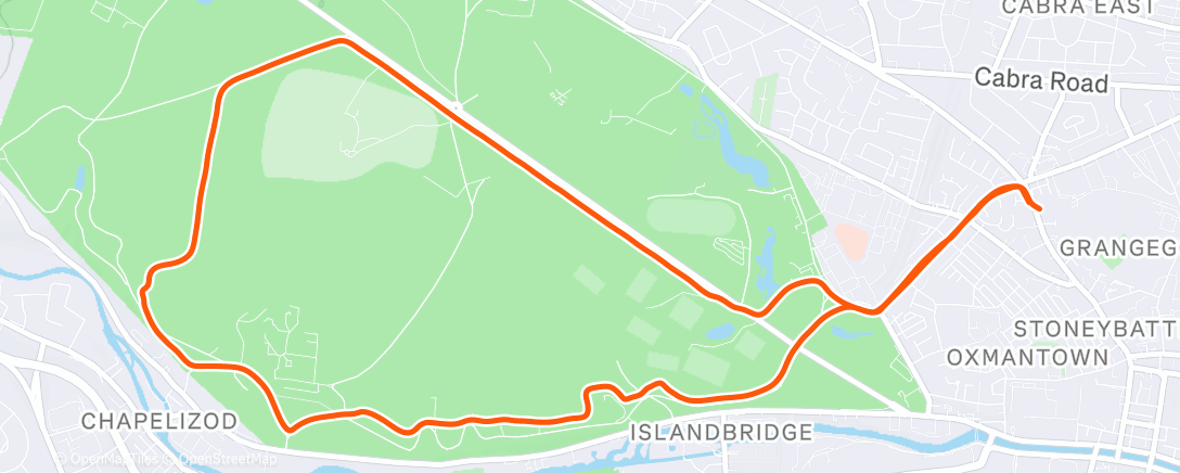 Map of the activity, Wednesday Trails - Phoenix Park