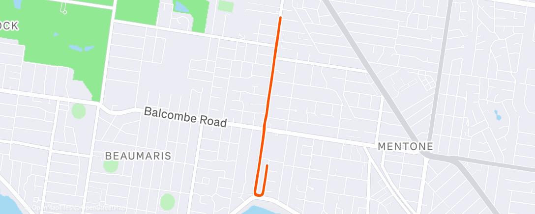 Map of the activity, Afternoon Run