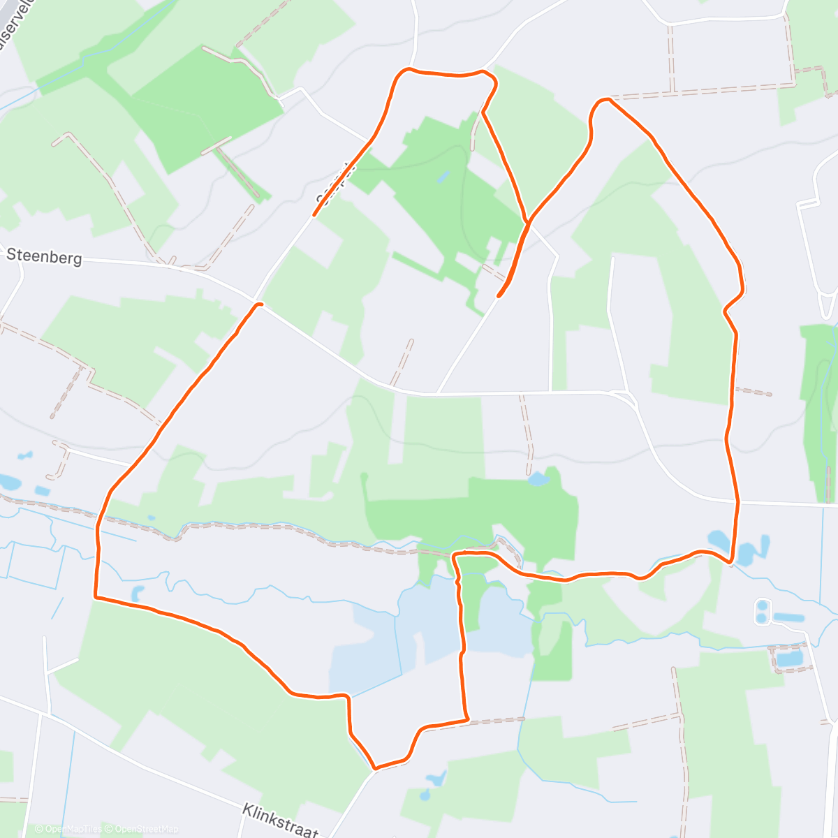 Map of the activity, Afternoon Walk