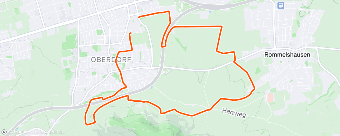 Map of the activity, Lauf am Nachmittag