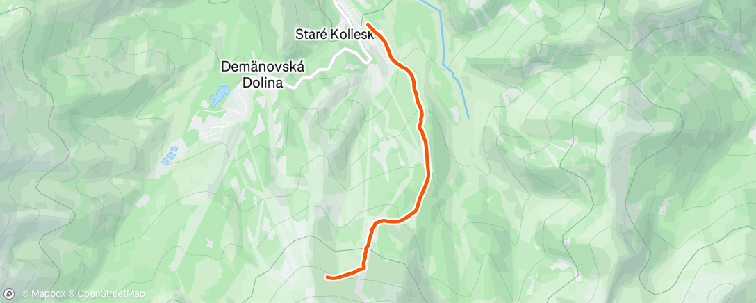 Map of the activity, Morning Backcountry Ski