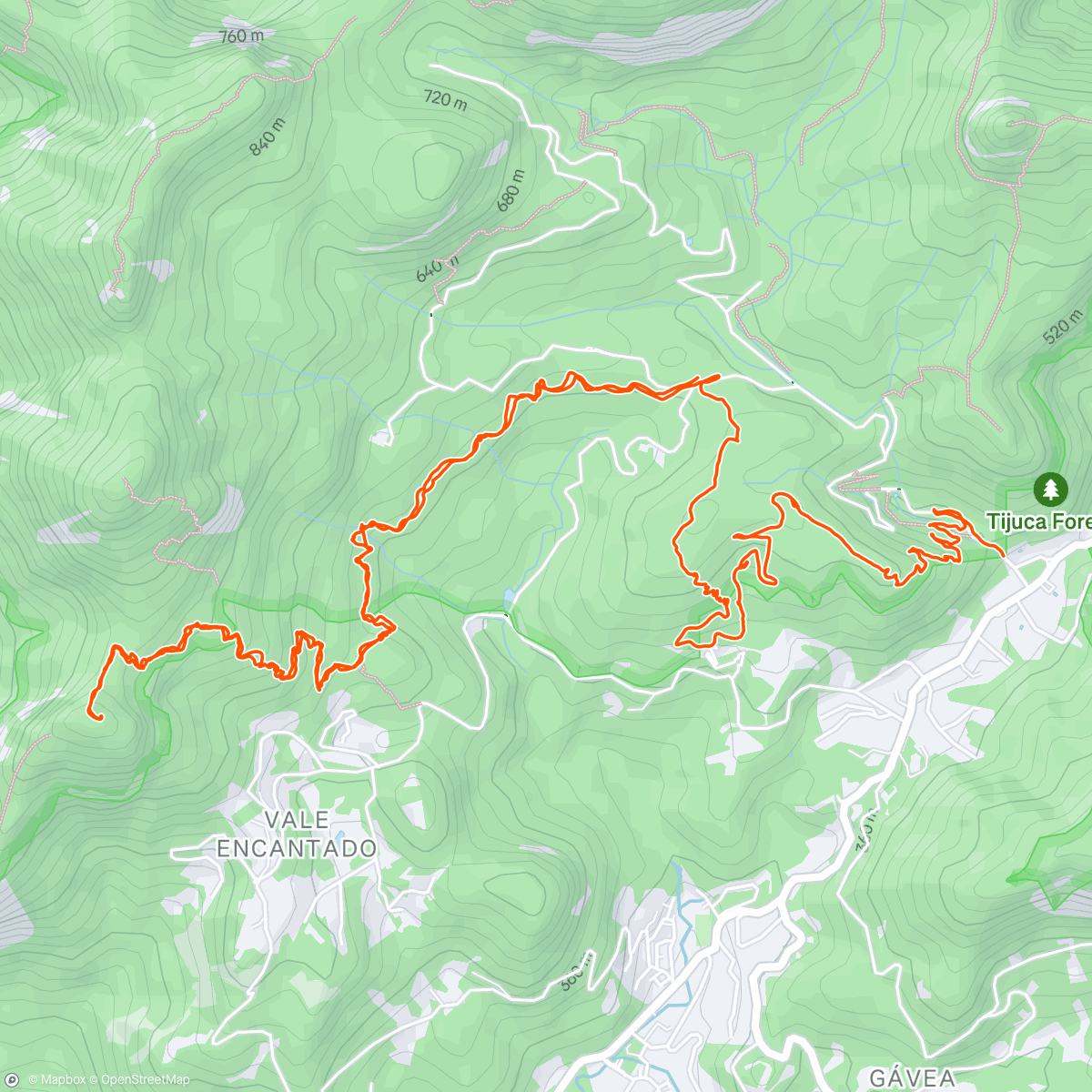 Map of the activity, 12km com 500m d+ no Parquinho...⛰️↖️🏃🏽😎