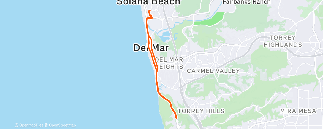 Map of the activity, Lunch Ride