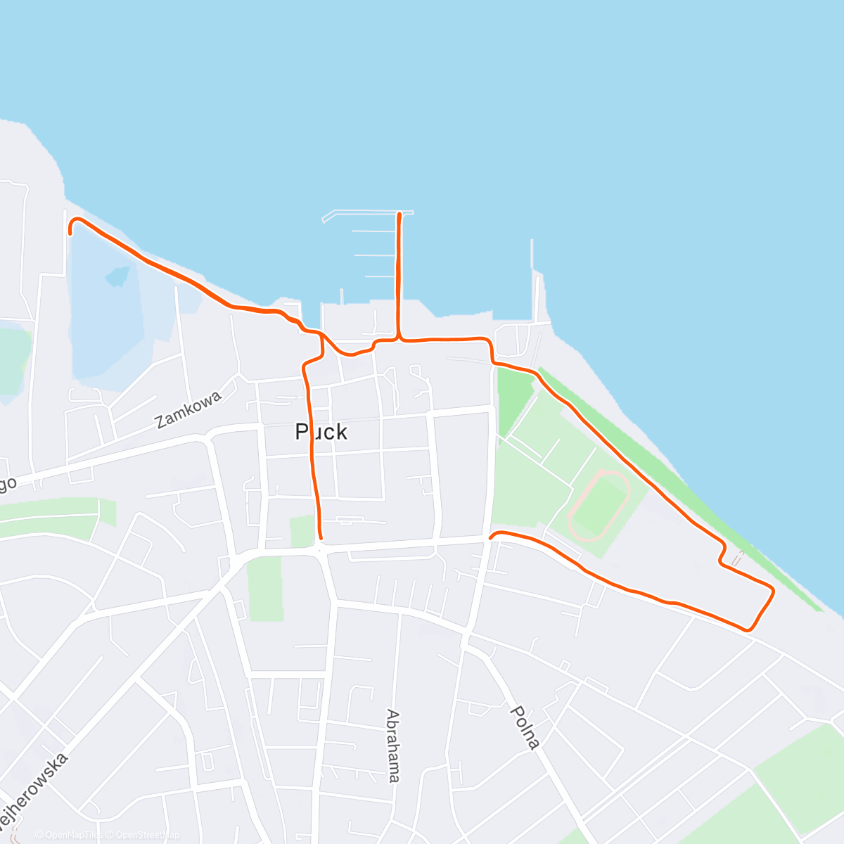 Map of the activity, Morning Run