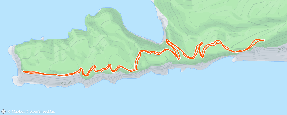 Map of the activity, Lookout hike