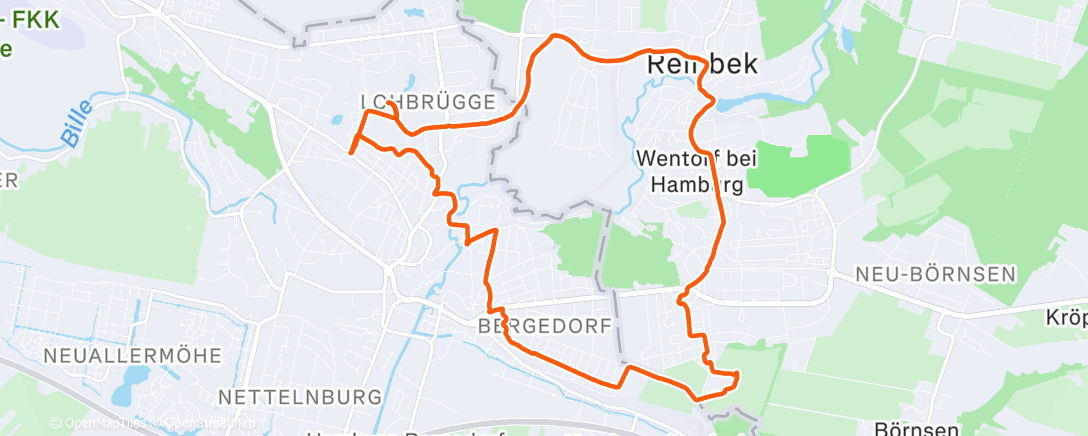 Map of the activity, Ochtendloop