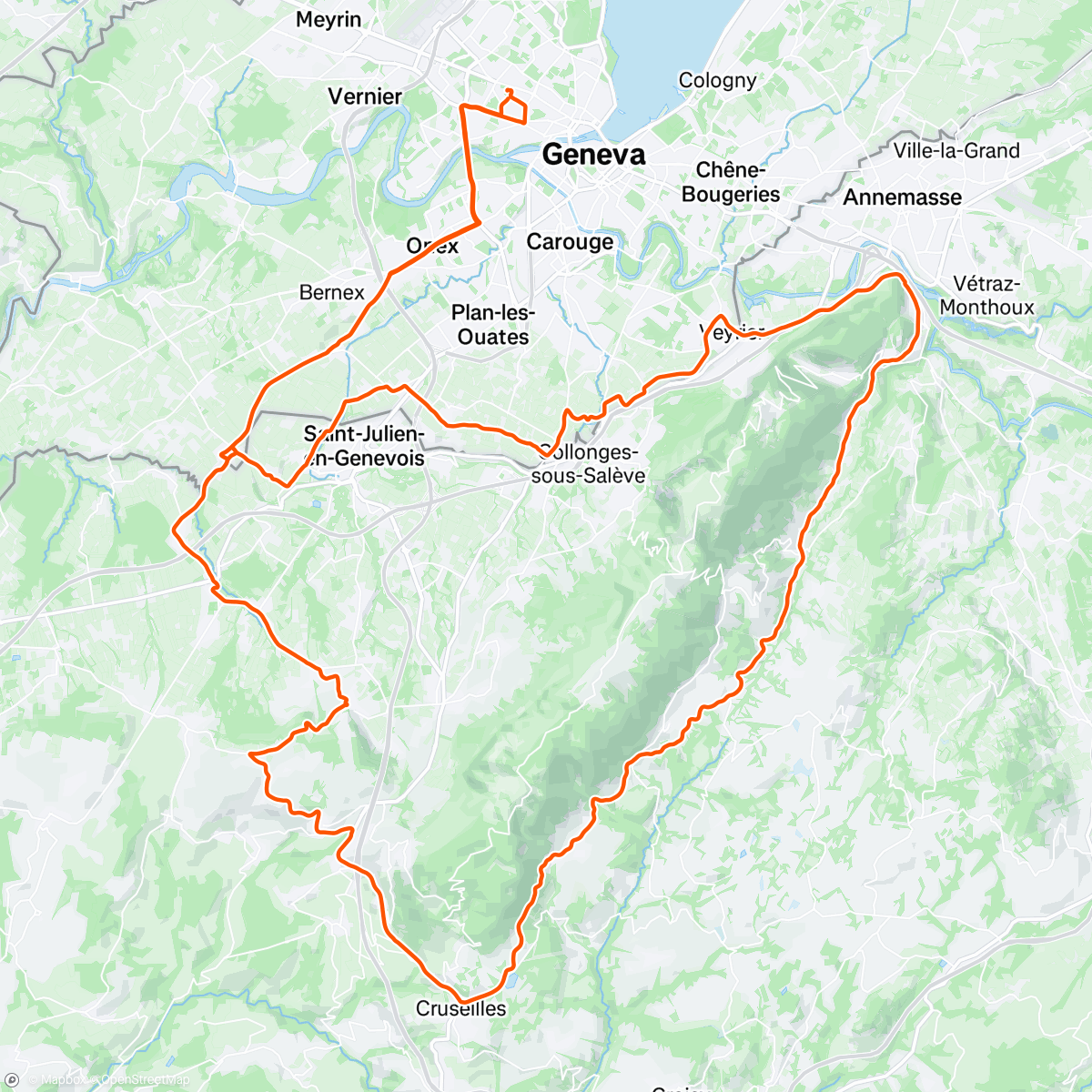 Map of the activity, Balade Du Dimanche Z2, Tour Du Saléve Avec "Le Boss Thomas "🚲☀️☀️