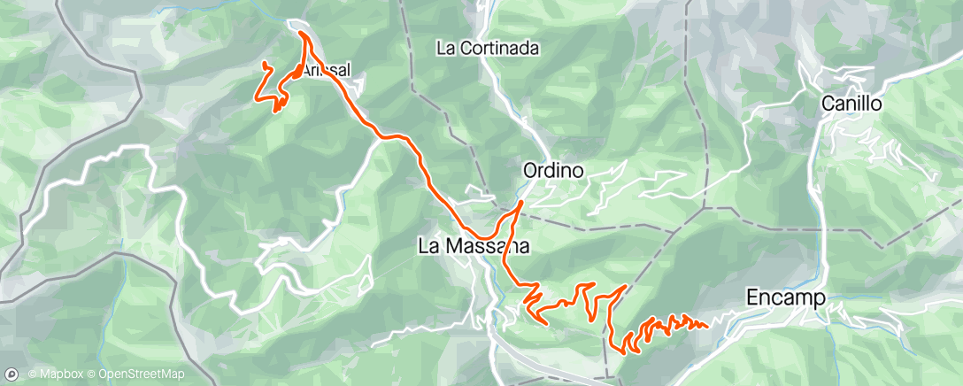 Map of the activity, Andorre