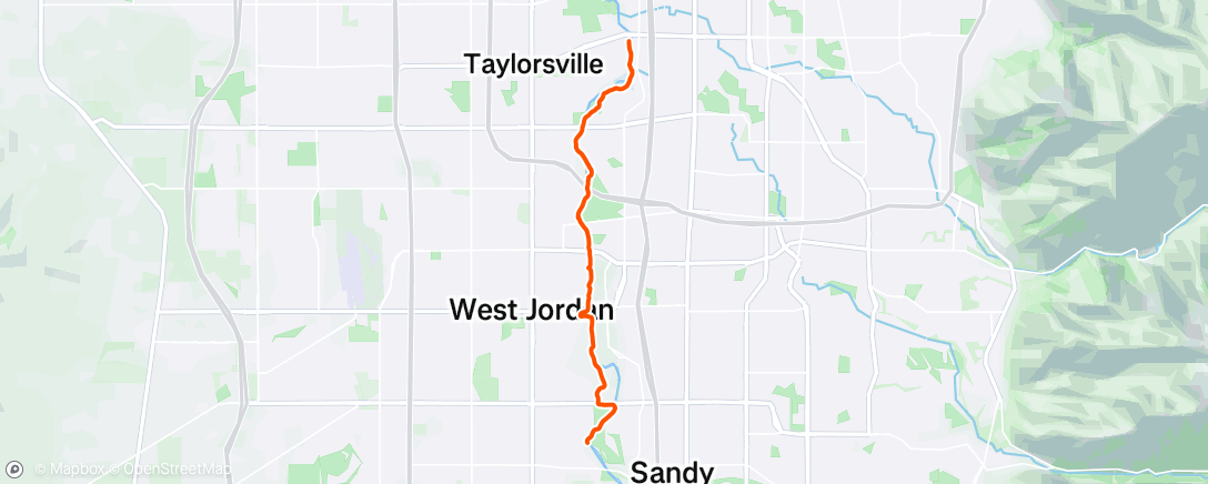 Map of the activity, Lunch Run
