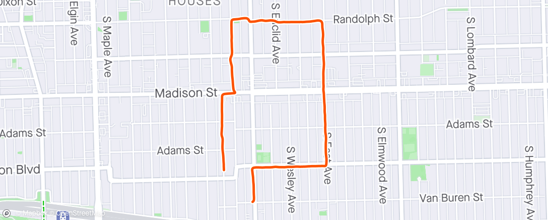 Map of the activity, Last short run before 10k Saturday!