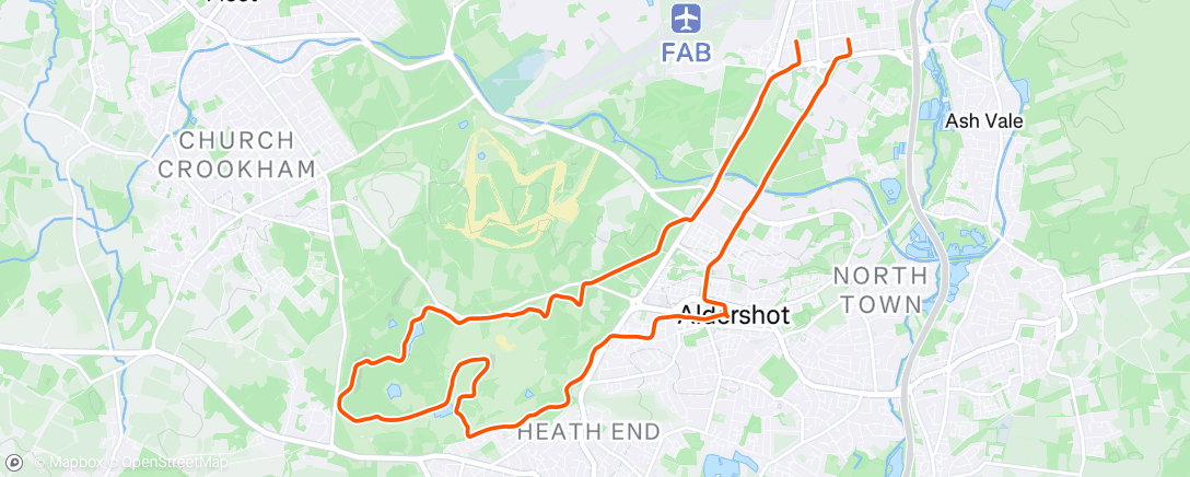 Map of the activity, Back on the bike