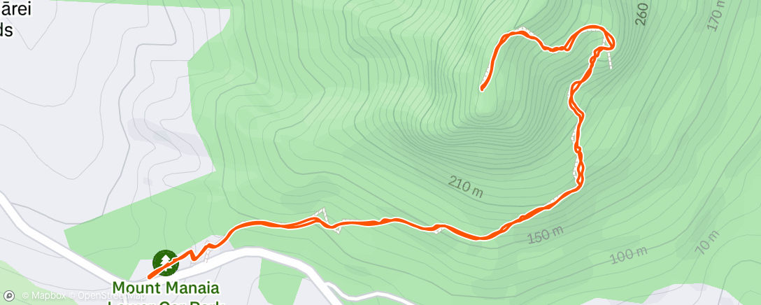 Map of the activity, Muggy Manaia before more food