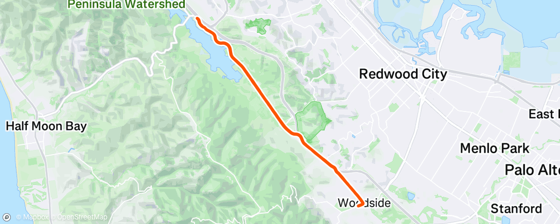 Map of the activity, Cañada Road