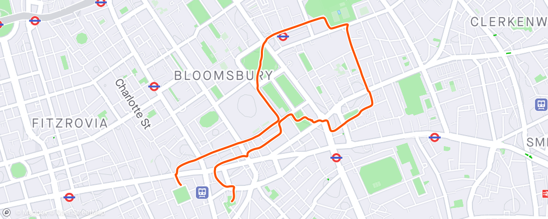 Map of the activity, Evening run with New balance, RTB and Paperboyco