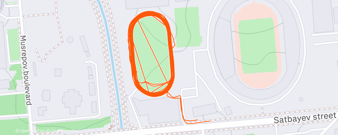 Map of the activity, Вечерний забег