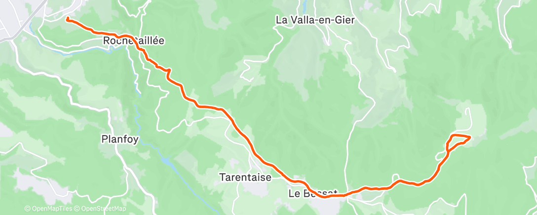Map of the activity, Randonnée le matin