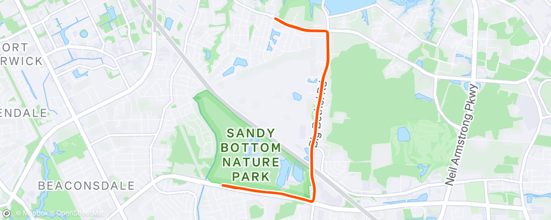 Map of the activity, Lunch Run