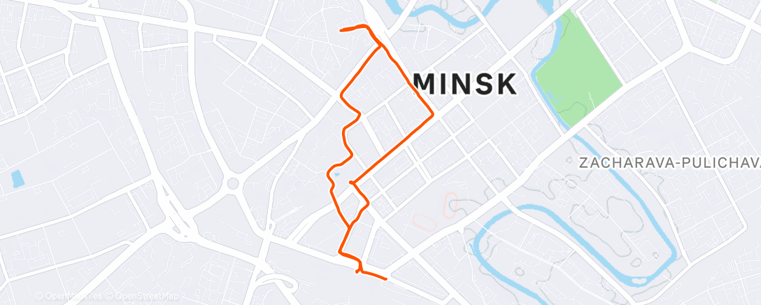 Map of the activity, Полуденная ходьба