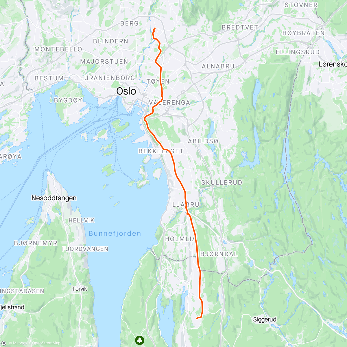 アクティビティ「Blomstring på Tøyen」の地図