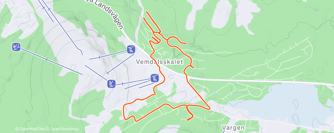 Map of the activity, Afternoon Walk