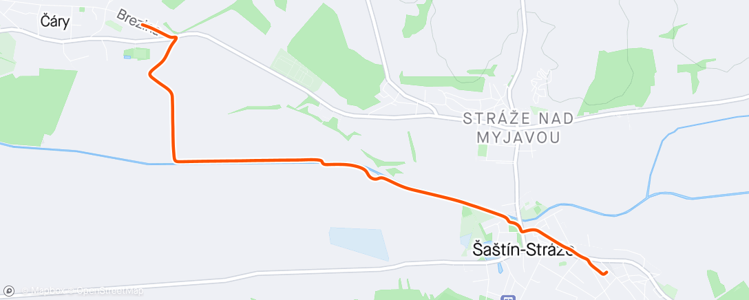 Map of the activity, Afternoon Ride