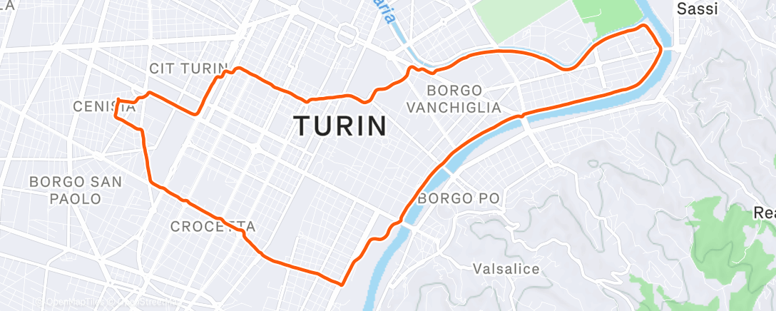 Map of the activity, Morning Run