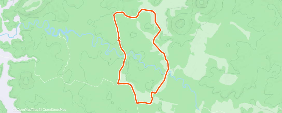 Map of the activity, Afternoon Run