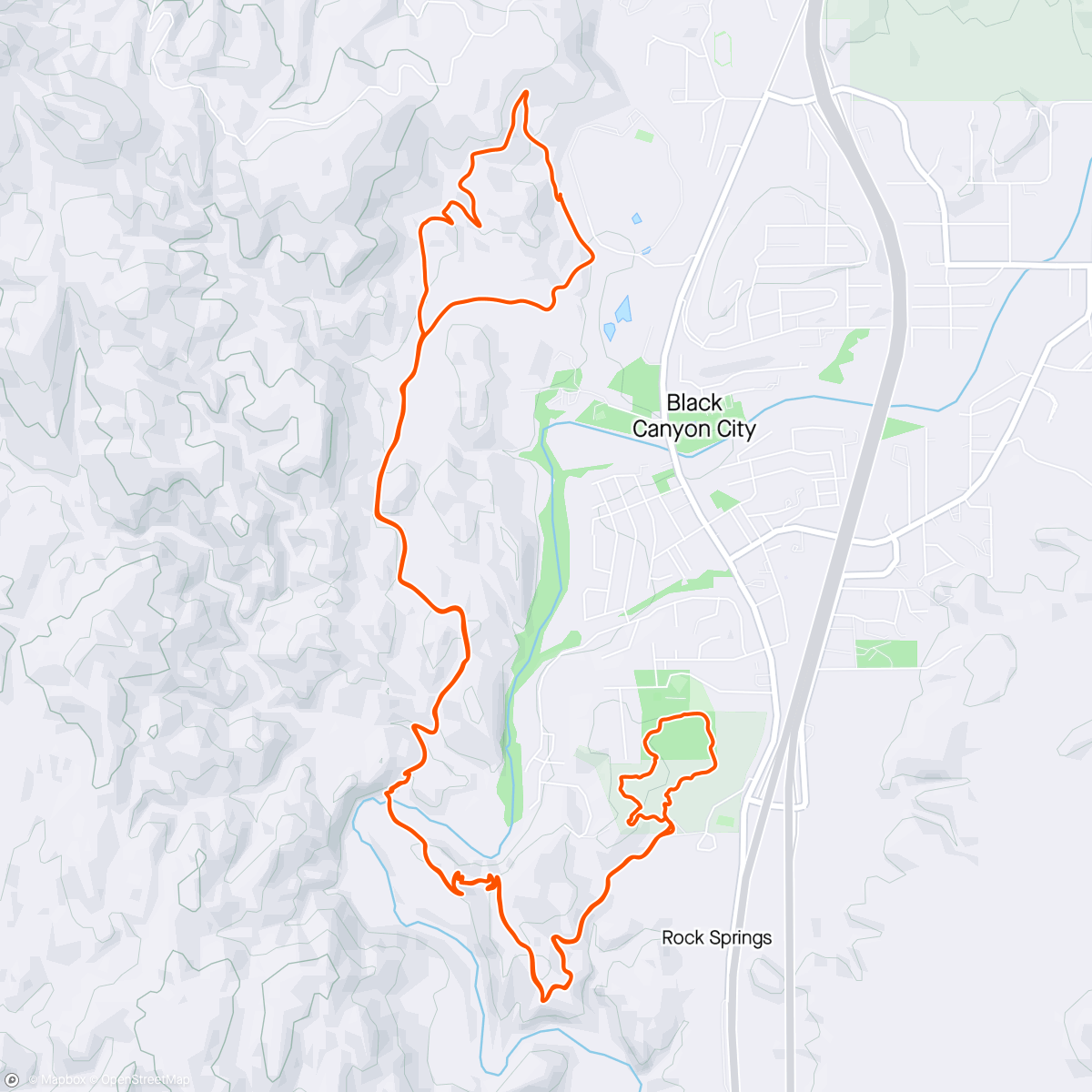 Map of the activity, Xterra black canyon